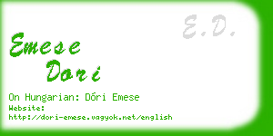 emese dori business card