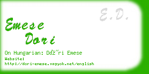 emese dori business card